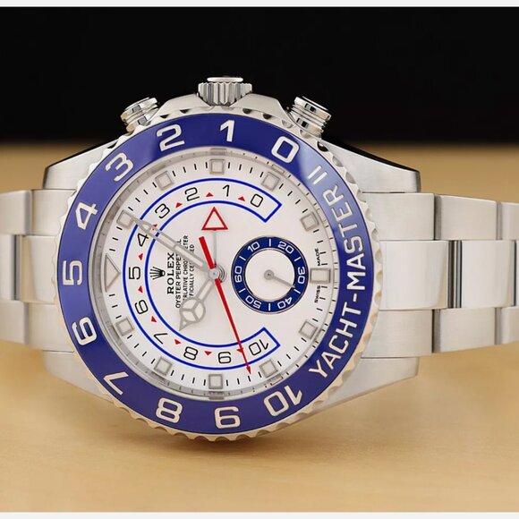 NEW CONDITION ROLEX MENS YACHT MASTER BLUE 44MM WATCH - Picture 3 of 9